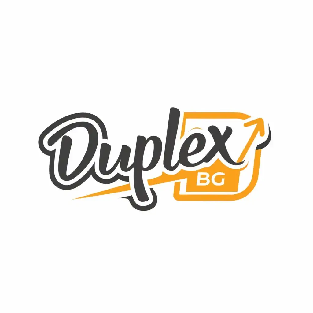 logo, make me a logo for an online shop. Text logo with creative type, with the text "Duplex.bg", typography, be used in Retail industry