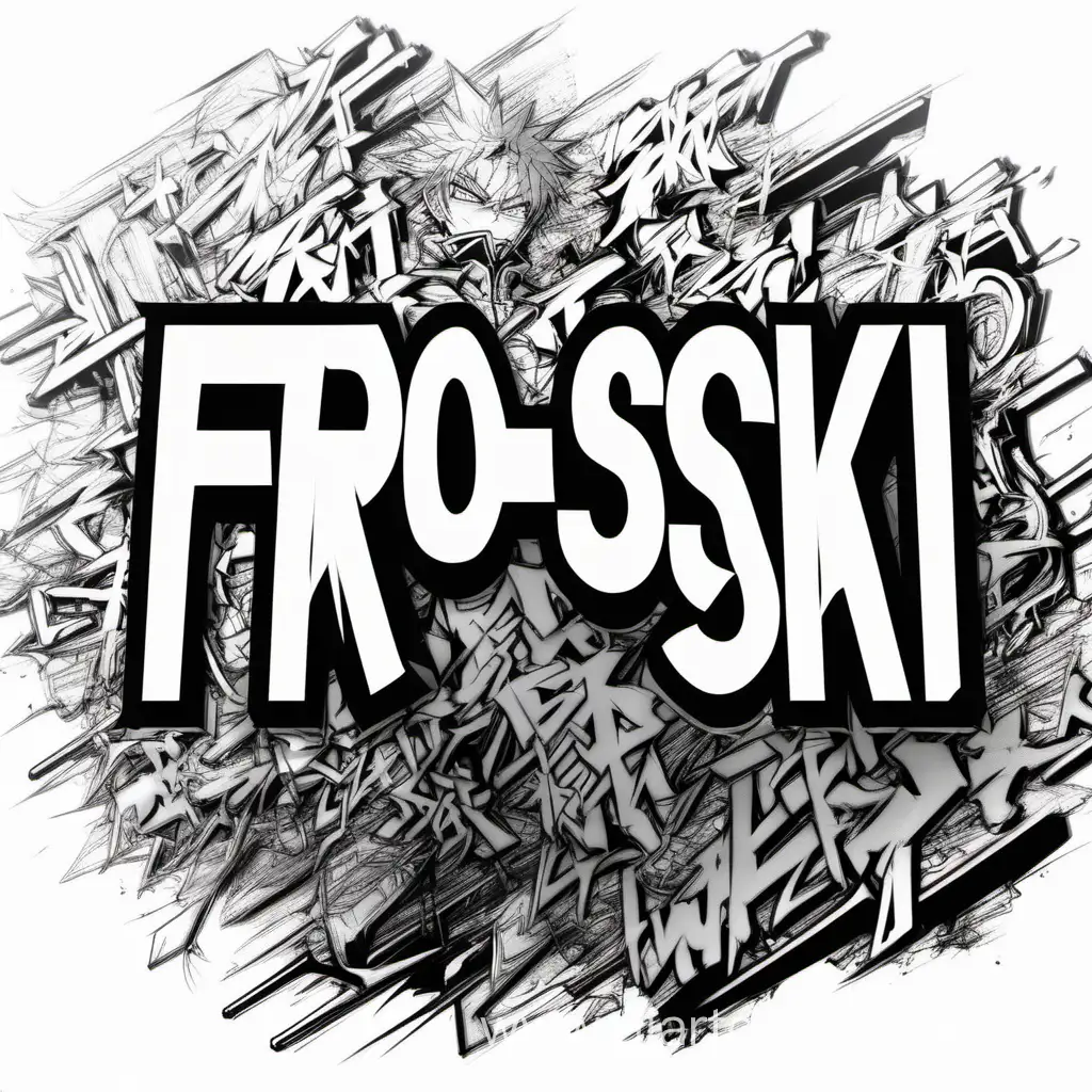 текст Froseenski на белом фоне в стиле аниме