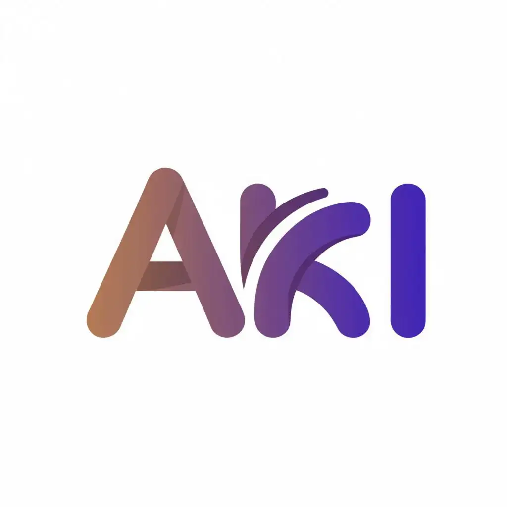 logo, <>, with the text "ARI", typography, be used in Technology industry