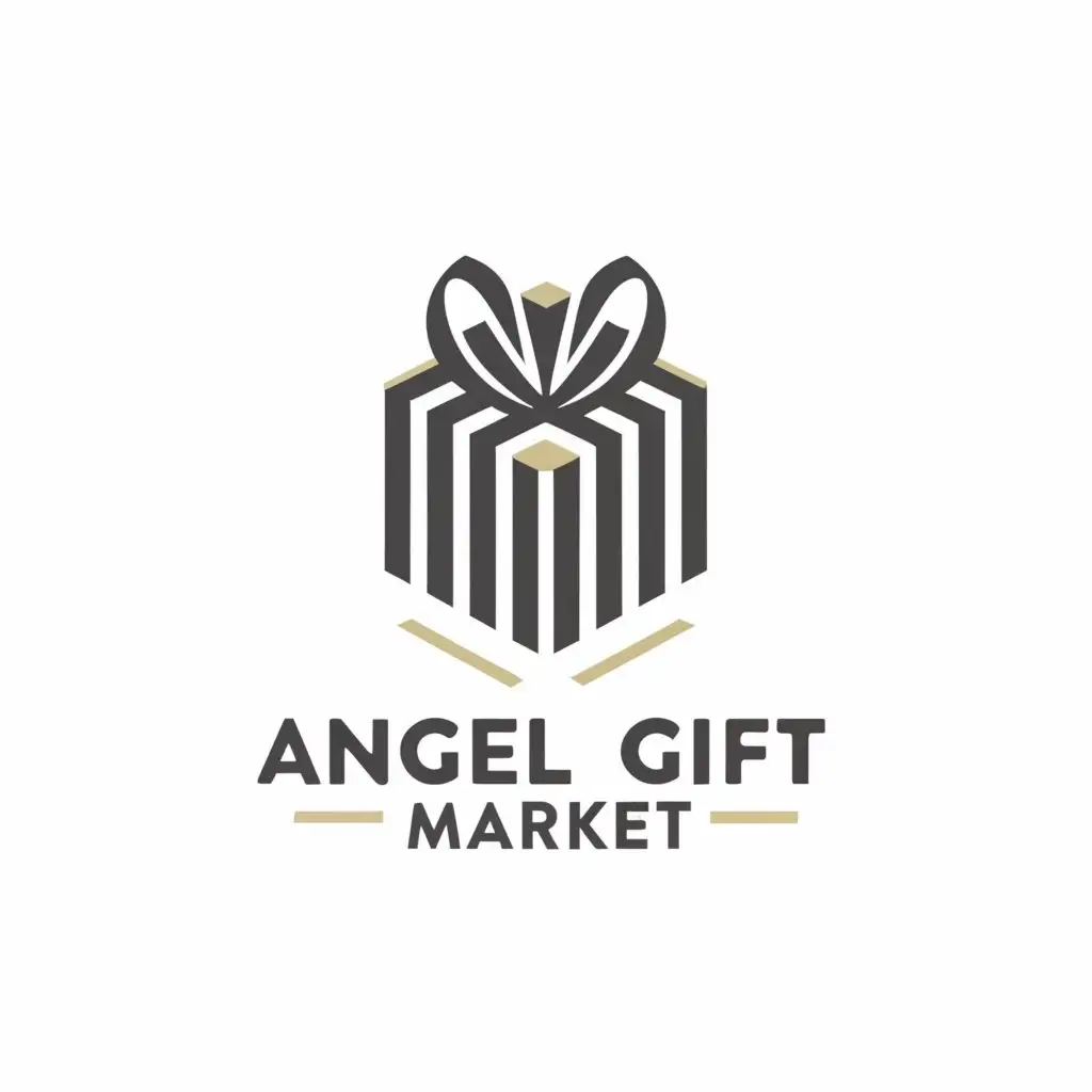 LOGO-Design-for-Angel-Gift-Market-Elegant-Text-with-Gift-Symbol-on-Clear-Background