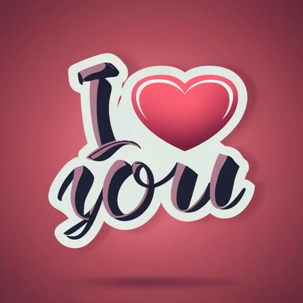logo, love, with the text "I Love You", typography, be used in Home Family industry