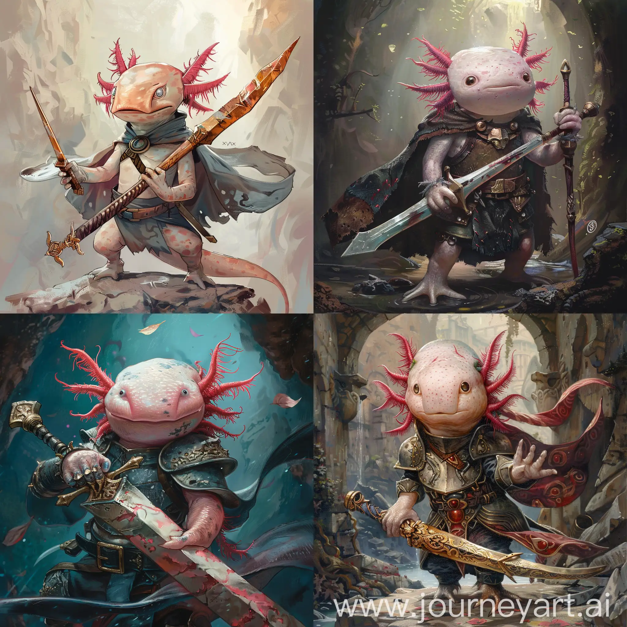 Axolotl-Paladin-in-Dungeons-and-Dragons-Adventure