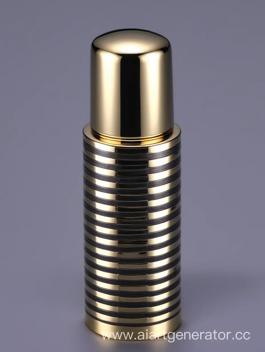 Luxurious-Zamac-Perfume-Bottle-with-Ornamental-Long-Cap-and-Metallizing-Finish