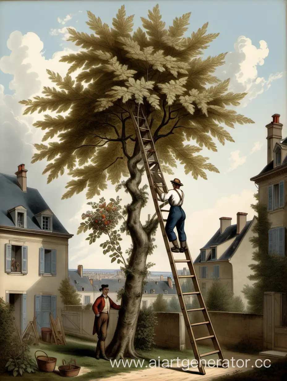 Nineteenth-Century-Gardener-Trimming-Tree-Branches-without-Headgear