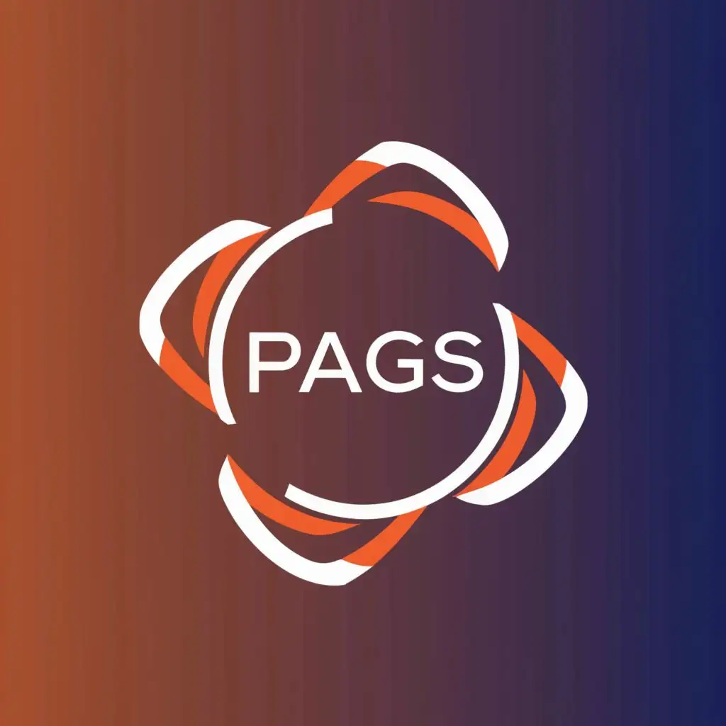 a logo design,with the text "Pags", main symbol:Please make me a circle logo for my company named "Pags".  The word Pags should be in the middle of the circle.,Moderate,be used in Finance industry,clear background