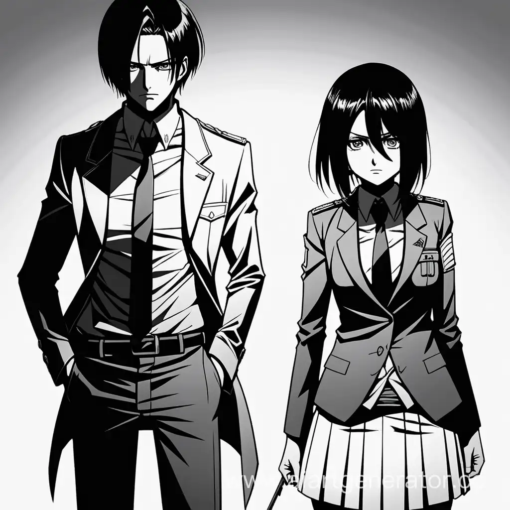 Mysterious-Encounter-Adult-Levi-and-Mikasa-Ackerman-in-Shadows