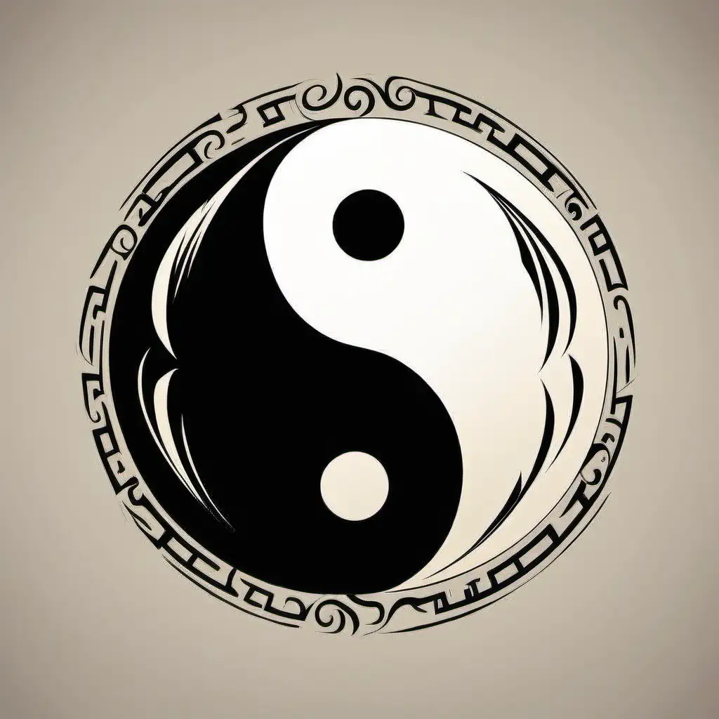 Harmony in Contrast YinYang Symbol Balancing Elements of Light and Dark