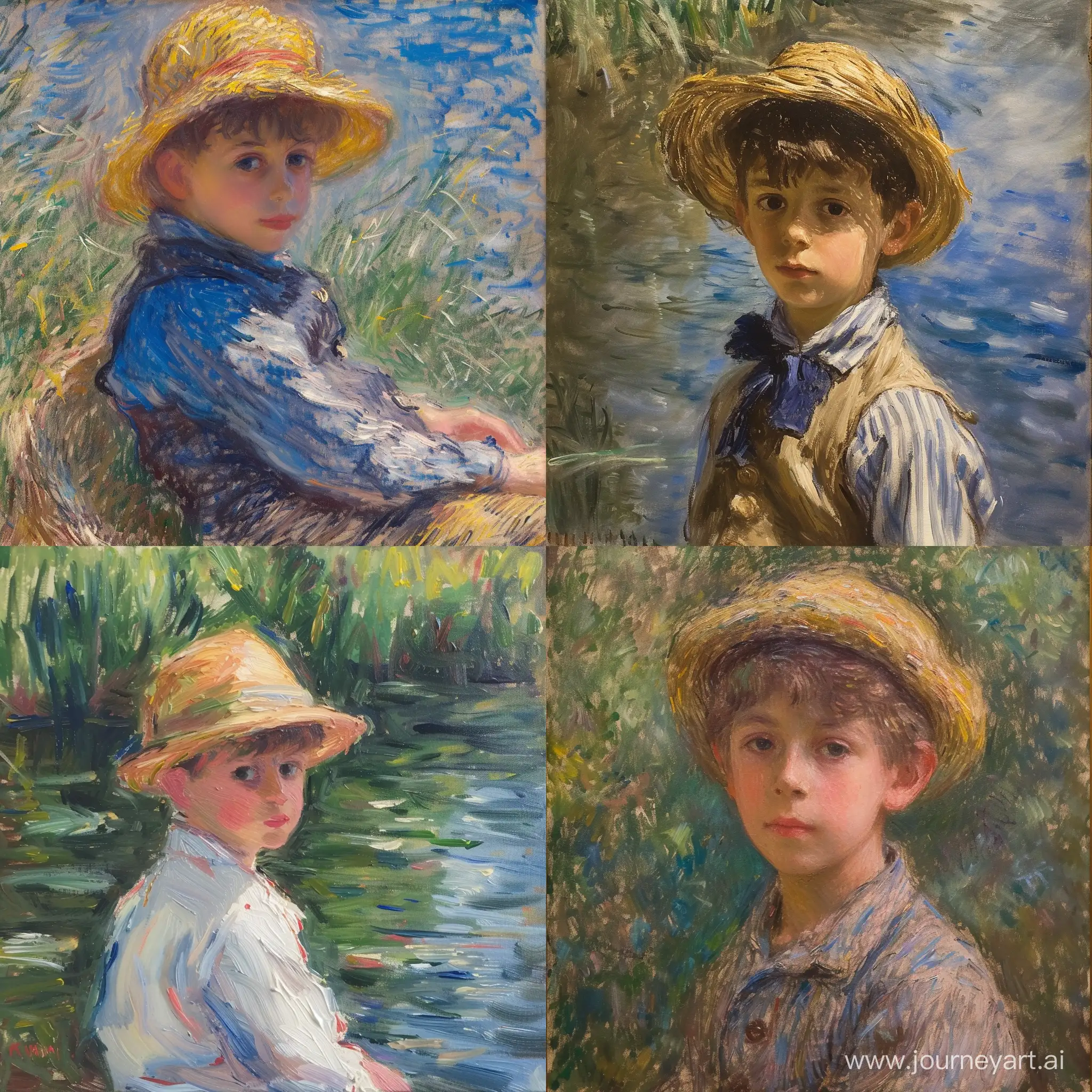 MonetInspired-Portrait-of-a-Boy-with-Vibrant-Colors