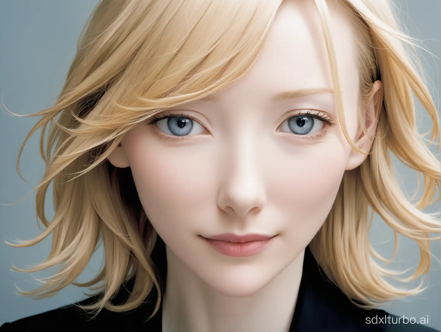 inko Kawauchi's photographic portrait of Cate Blanchett, upper body 