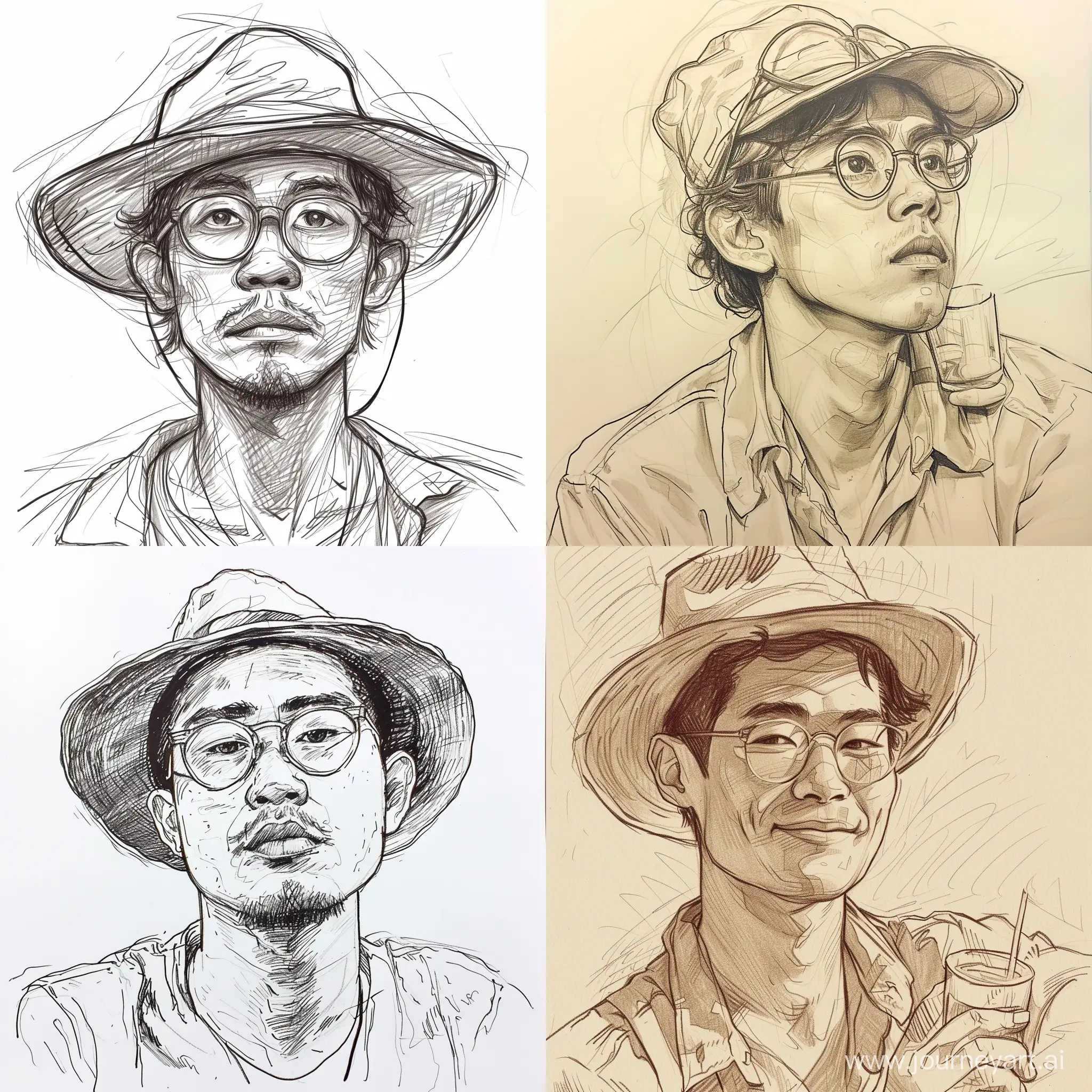 Stylish-Southeast-Asian-Man-with-Glasses-and-Hat