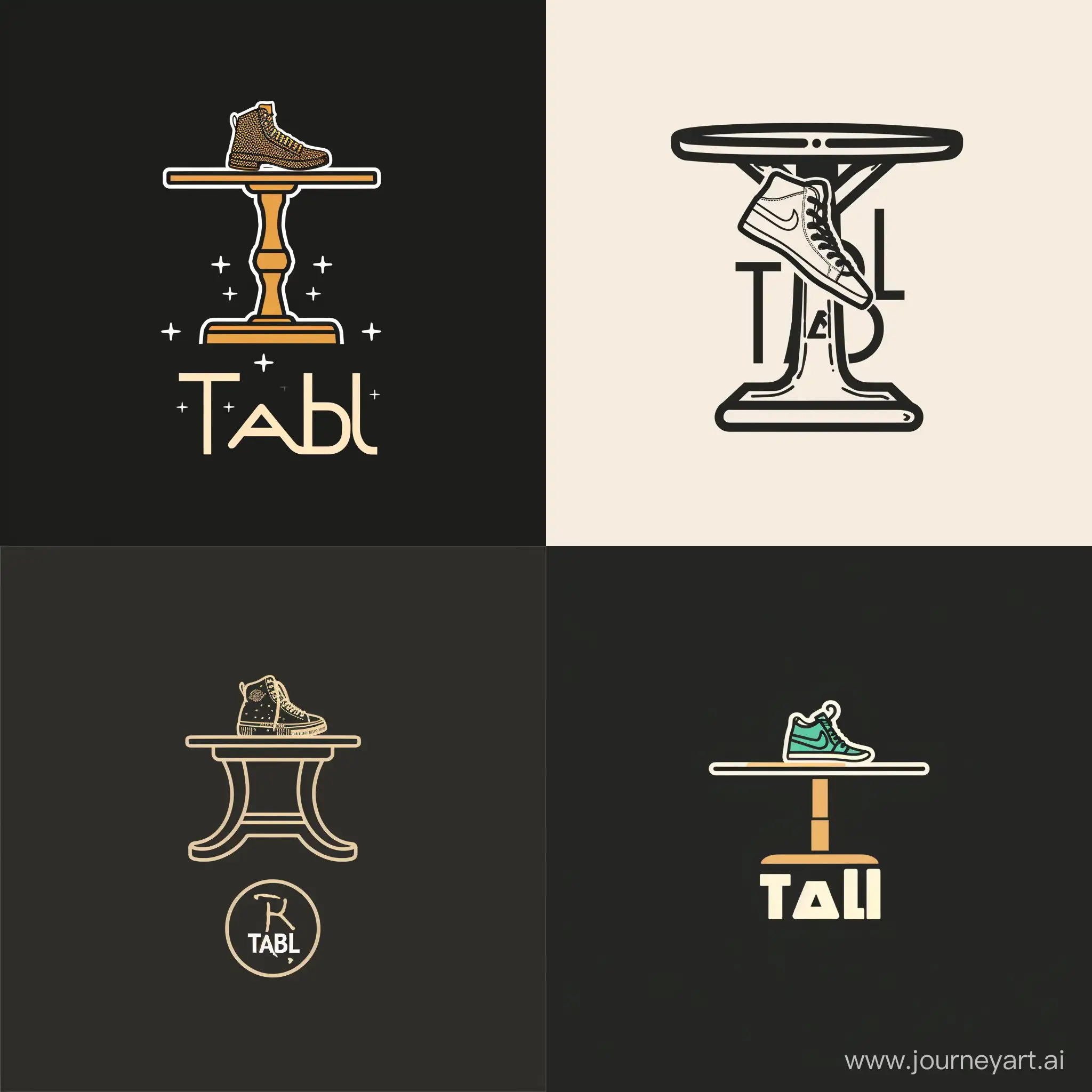 Создай логотип для магазина, чтобы было совмещено таблица и кроссовки, так как название магазина Tabl style
