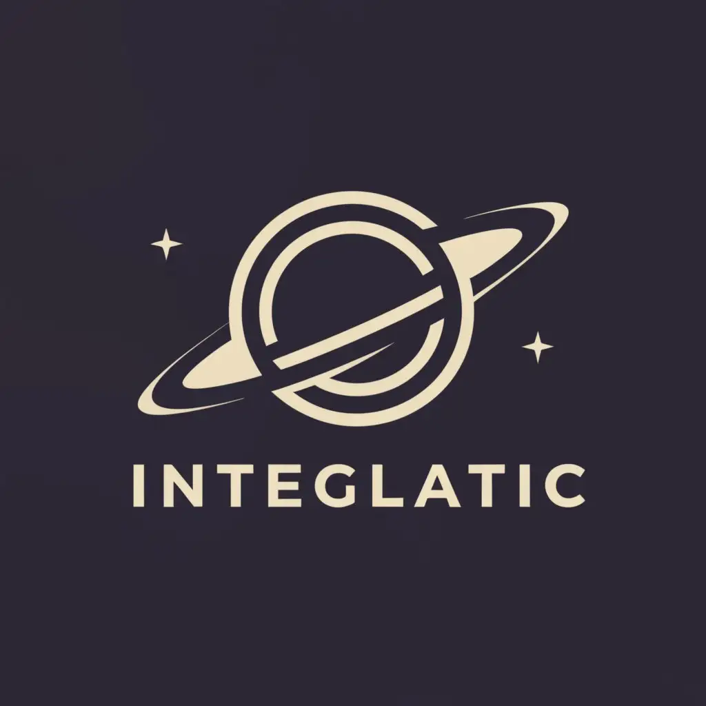 a logo design,with the text "interglatic", main symbol:saturn,Moderate,clear background