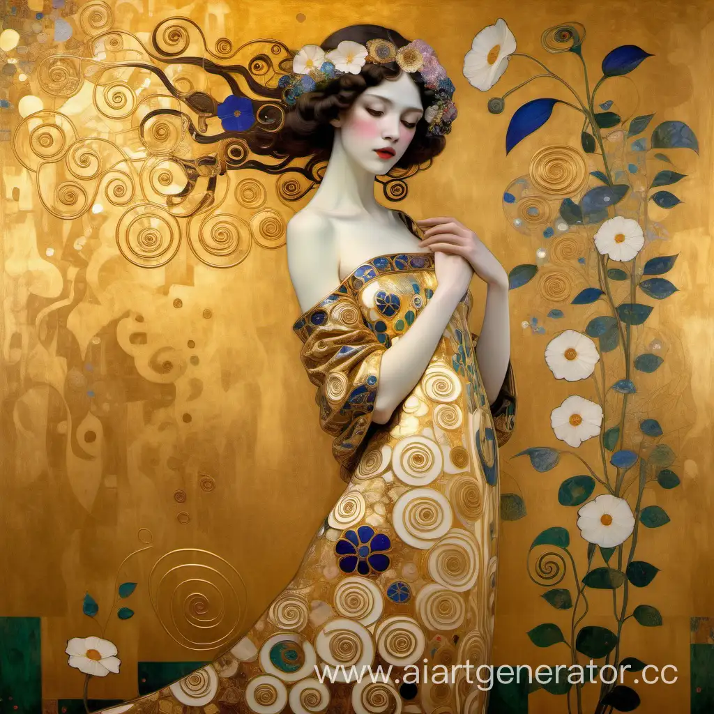 Enchanting-Floral-Art-Inspired-by-Klimts-Golden-Patterns