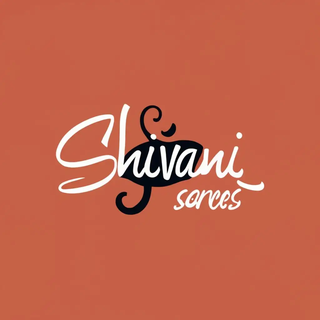 LOGO-Design-For-Shivani-Sarees-Elegant-Brushstroke-with-Captivating-Typography