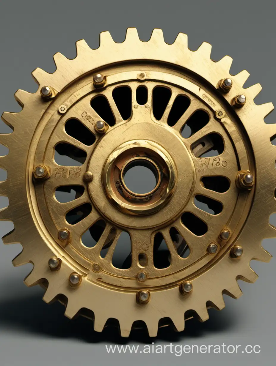 Frontal-Perspective-of-Intricately-Designed-Brass-Gear
