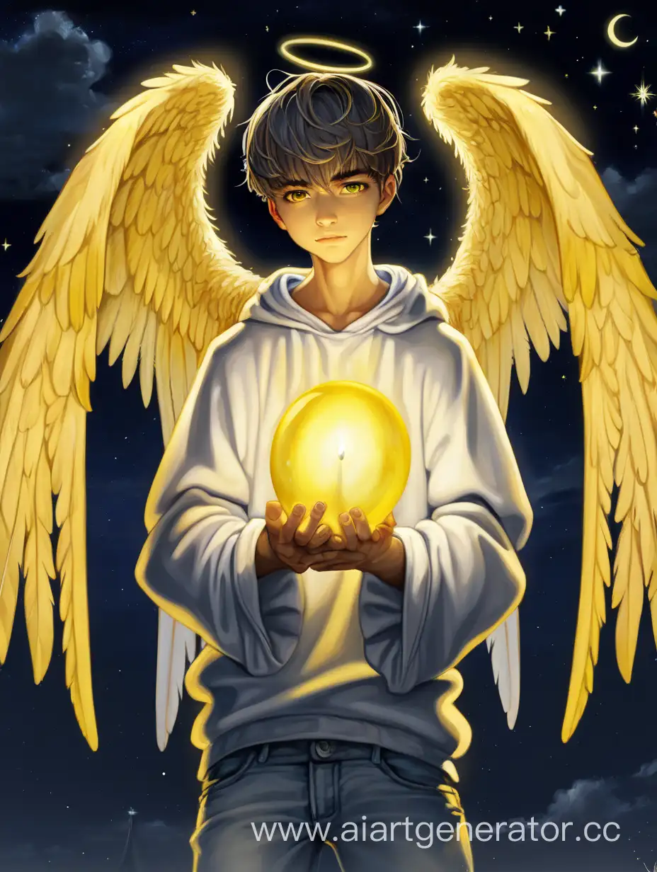Teenage-Night-Keeper-Embracing-Angelic-Magic-in-Yellow-Light