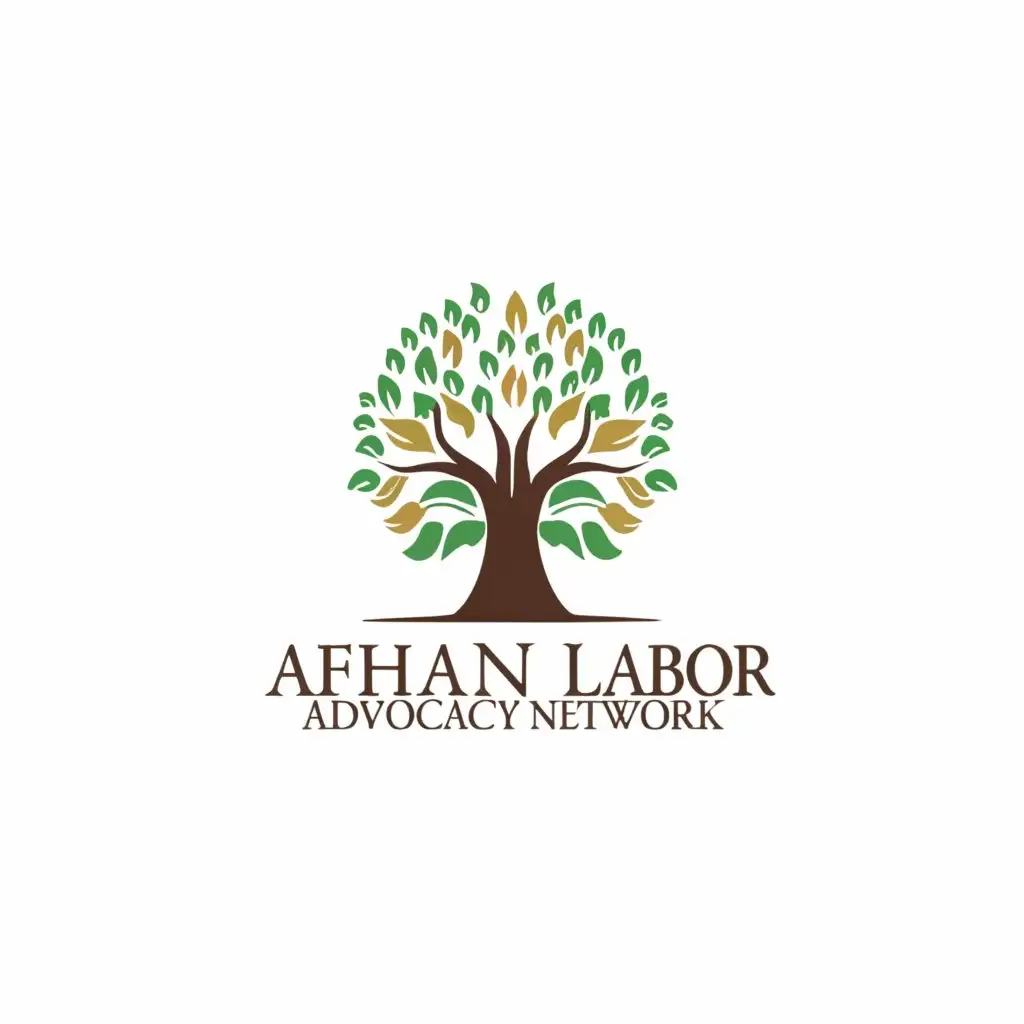 a logo design,with the text "Afghan Labor Advocacy Network", main symbol:Tree,Moderate,clear background