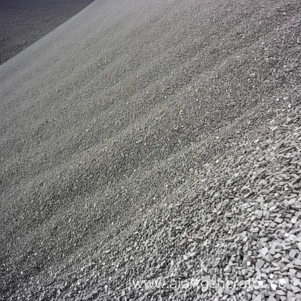 mountain of fine gravel