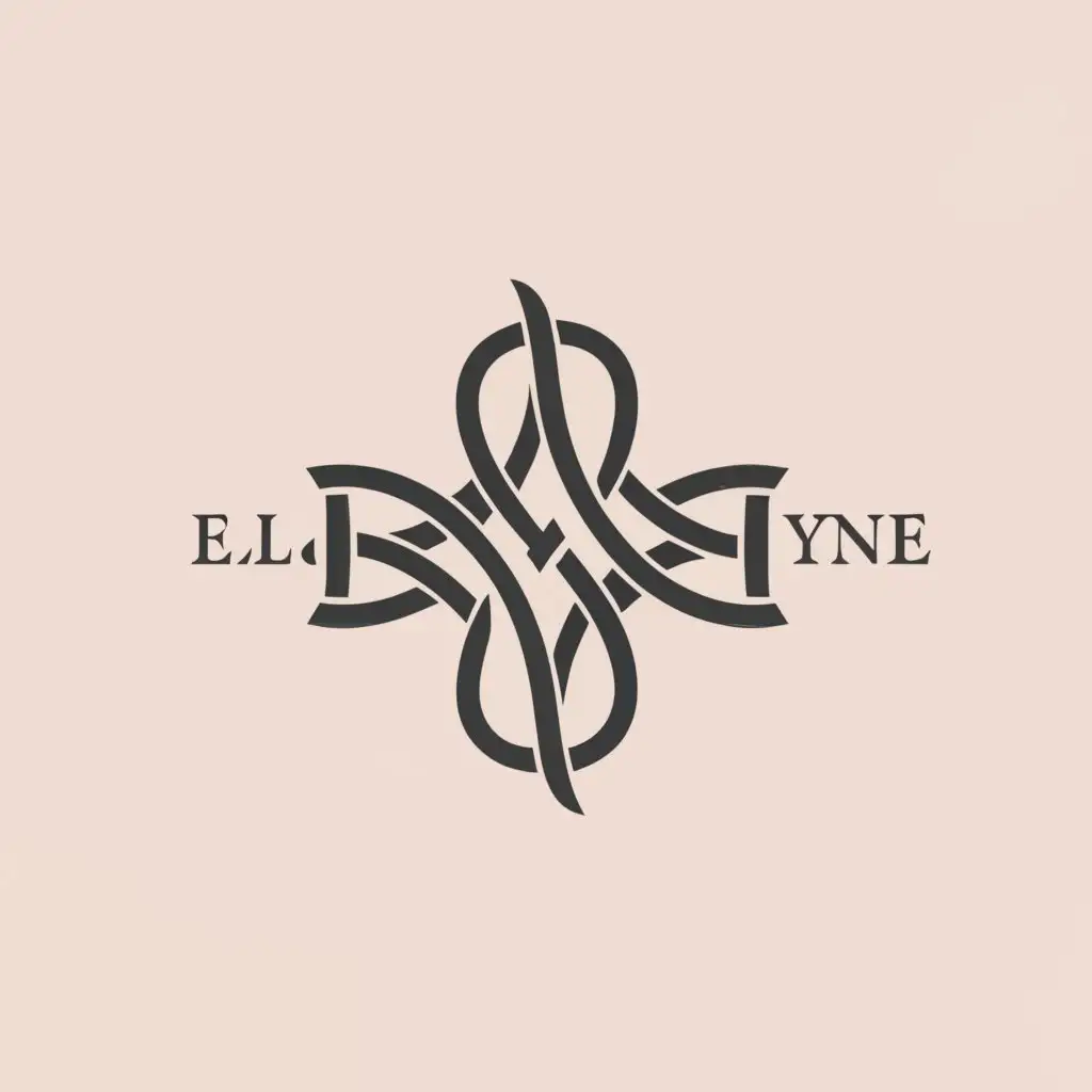 a logo design,with the text "ElegiVyne", main symbol:Design an abstract emblem that embodies the essence of elegance and sophistication. The emblem can be a geometric shape or a fluid, organic form, representing the brand's dynamic and versatile nature. Incorporate a stylized ivy vine motif within the abstract emblem. The ivy vine should be intricately designed, with flowing lines and delicate details that convey growth, vitality, and elegance. Choose a sleek and modern font for the brand name "ElegiVyne." The typography should complement the abstract emblem and ivy vine motif, conveying a sense of refinement and sophistication. Consider using bold or italicized letterforms to add visual interest to the logo. Integrate the ivy vine motif with the abstract emblem in a seamless and harmonious way. The ivy vine can intertwine with or emerge from the emblem, creating a dynamic and visually captivating composition. Opt for a sophisticated color palette that enhances the elegance of the design. Consider using shades of green for the ivy vine to evoke nature and growth, while incorporating neutral tones such as black, white, or gray for the emblem and typography to maintain a modern and minimalist aesthetic. Add subtle touches such as gradient effects or shadowing to add depth and dimensionality to the design, enhancing its visual impact and sophistication.,Minimalistic,clear background