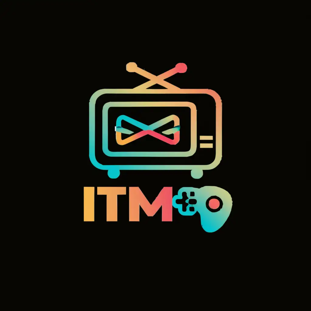 a logo design,with the text "iTm#9", main symbol:tv , gaming controller,Moderate,clear background
