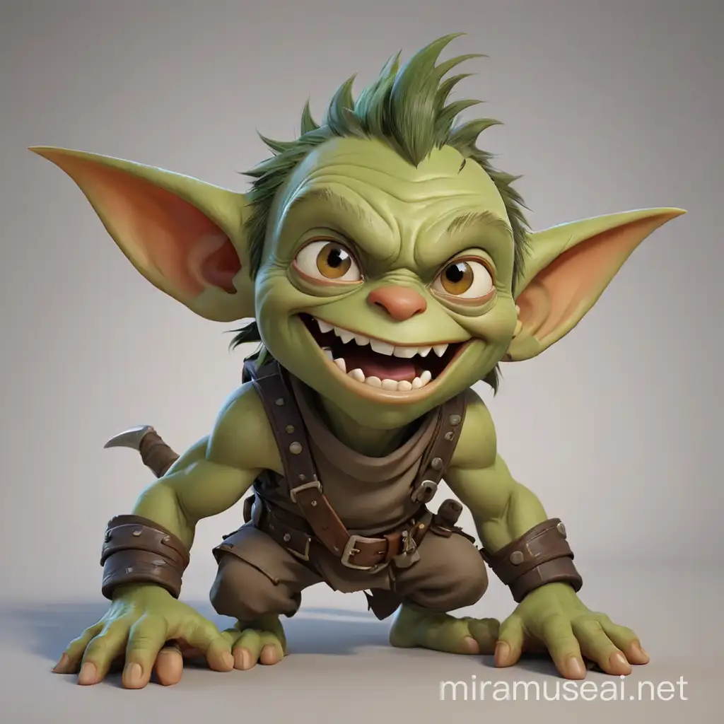 Fantasy Goblin Creature in 3D Illustration