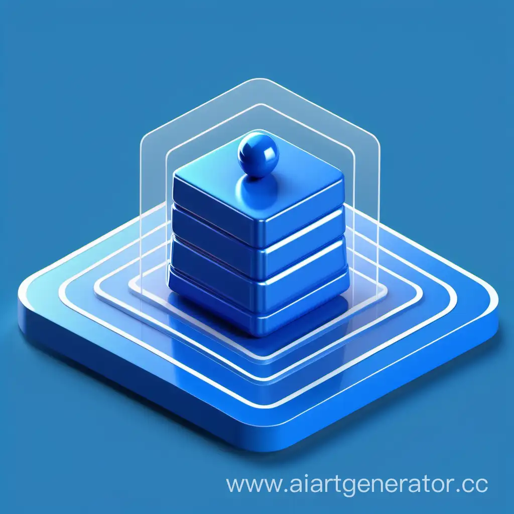 3D-Illustration-of-AIBased-Loyalty-System-in-Blue-Color-on-Transparent-Background