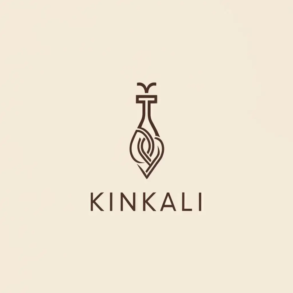 a logo design,with the text "kinkali", main symbol:wine,complex,clear background