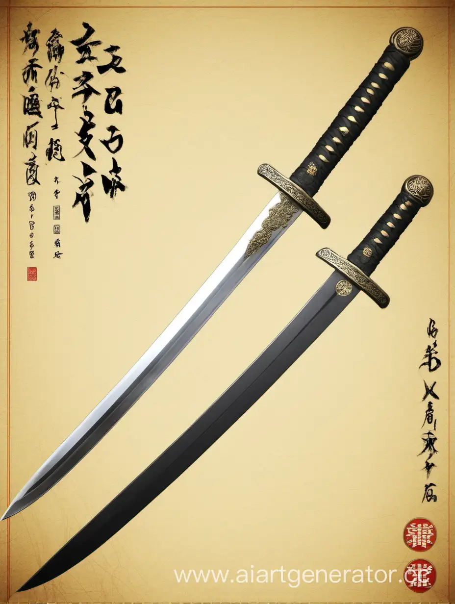 Elegant-Samurai-Sword-Katana-Display-with-Intricate-Details