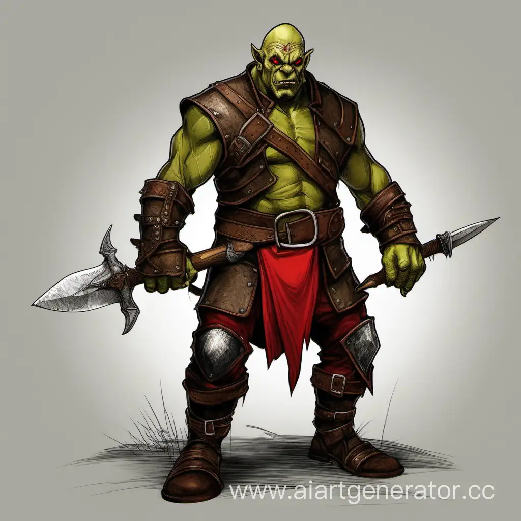 18YearOld-Bald-Orc-DD-Character-with-Dual-Daggers-in-Leather-Armor