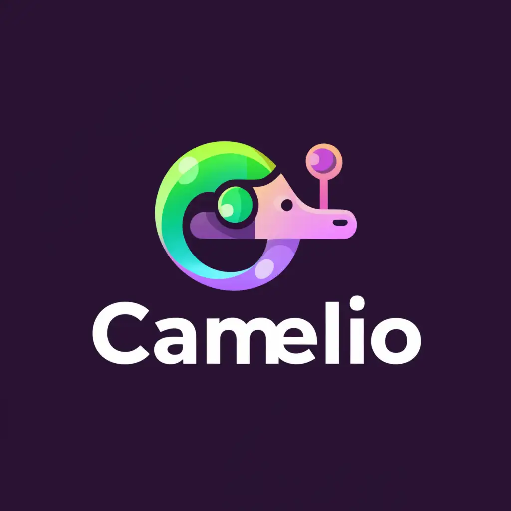 a logo design,with the text "camelio", main symbol:camelion,Moderate,clear background