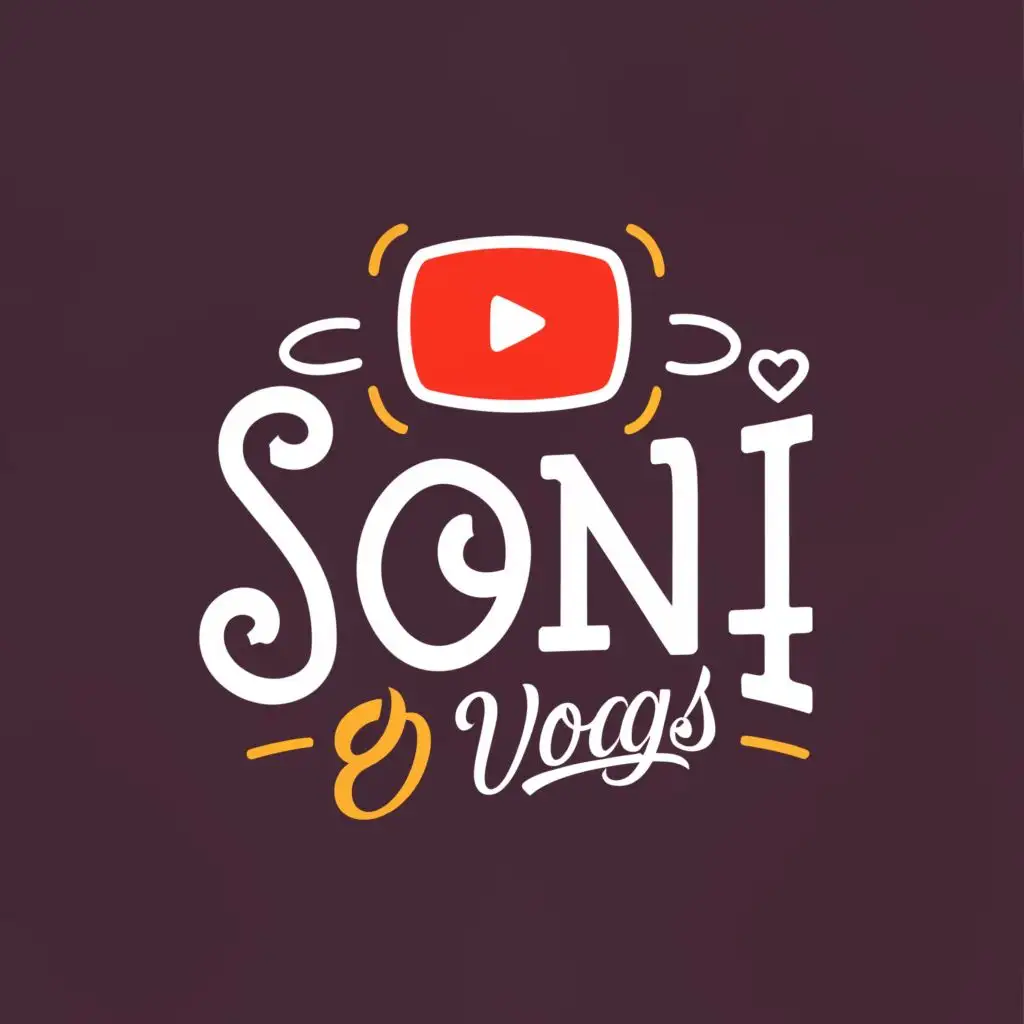 logo, YouTube channel, with the text "Sai soni vlogs", typography
