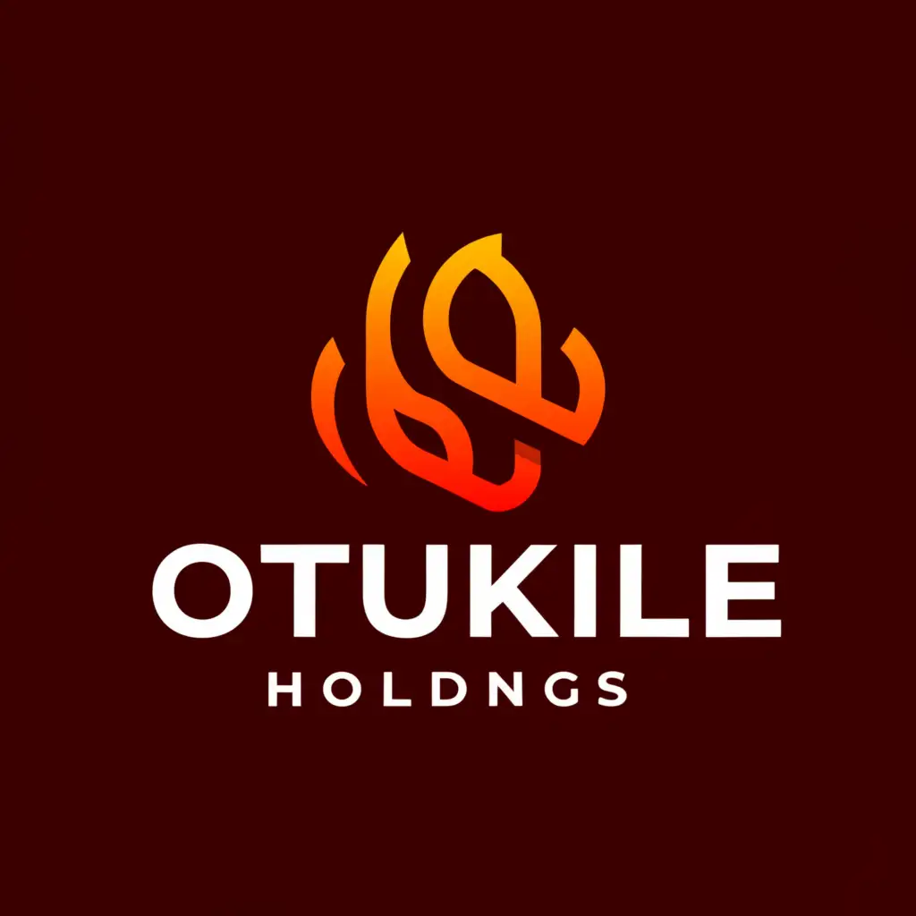 a logo design,with the text "Otukile Holdings", main symbol:fire,Moderate,be used in Construction industry,clear background