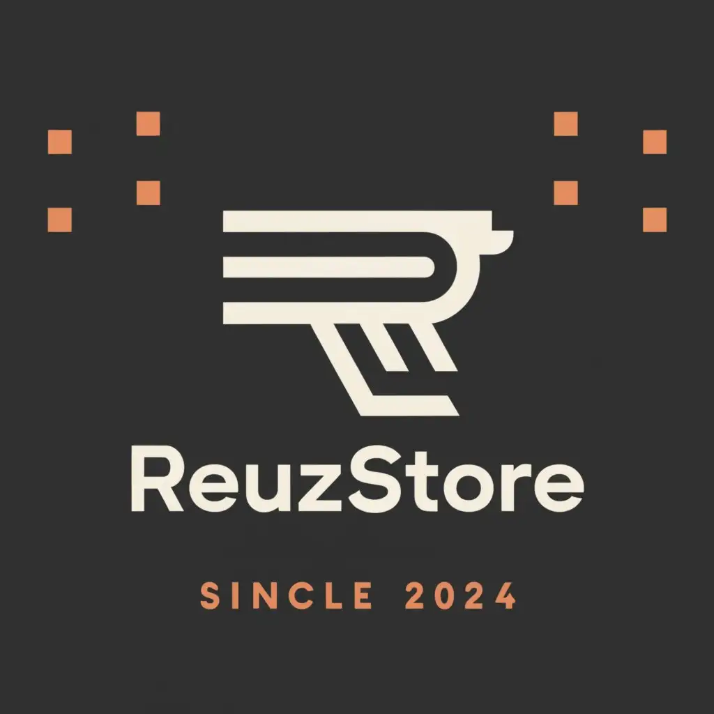 a logo design, with the text 'ReuzStore', main symbol: nice logo for online with since 2024 as slogan store, Moderate, clear background