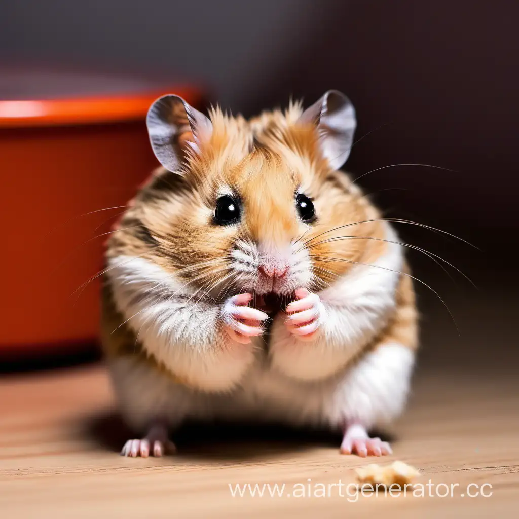 Curious-Hamster-Engaged-in-Adorable-Scratching-Activity