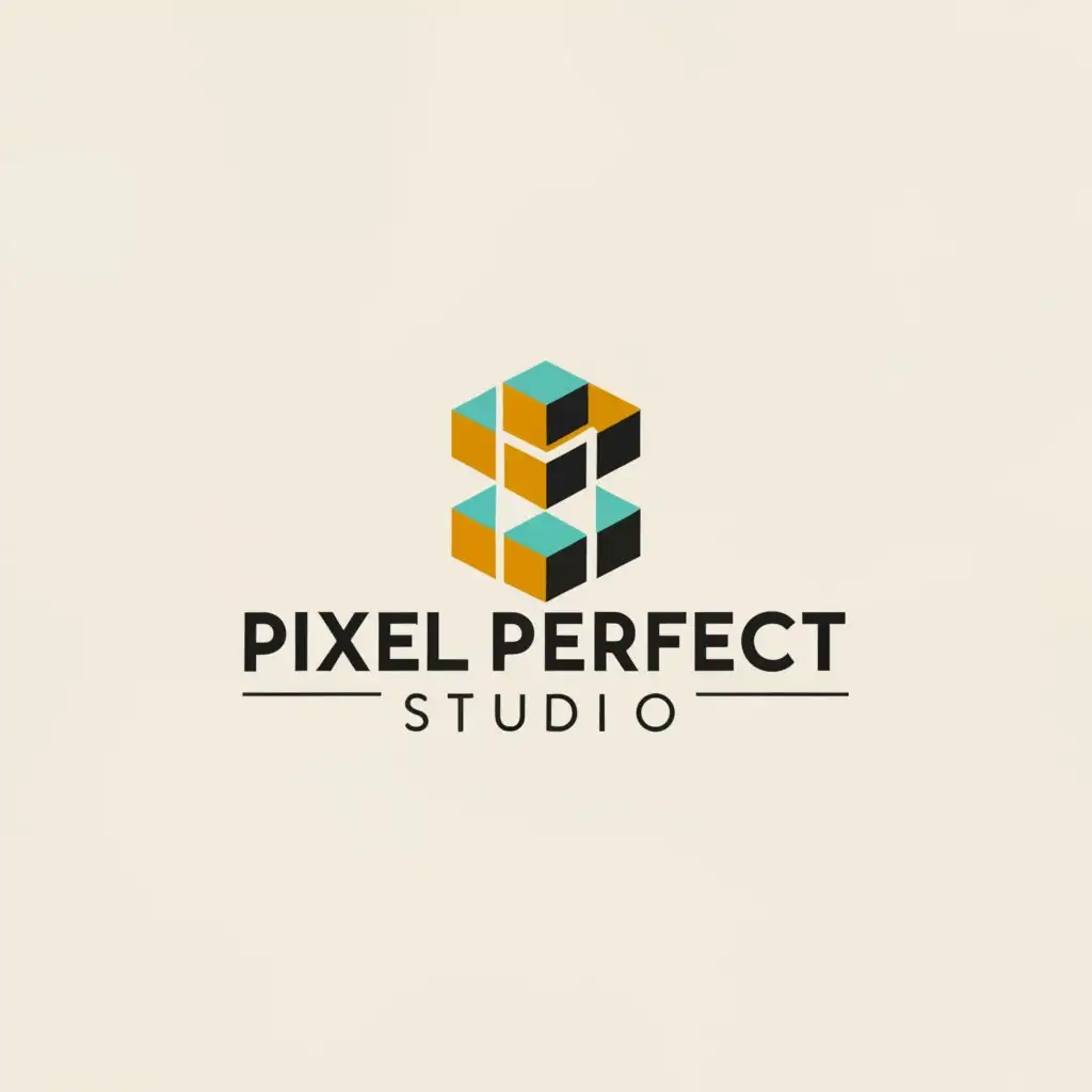 LOGO-Design-for-Pixel-Perfect-Studio-Internet-Industry-Emblem-with-Pixelated-Theme-and-Clear-Background