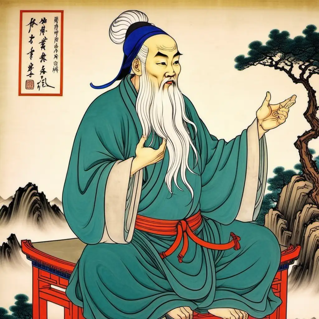Laozi Founder of Taoism in Serene Contemplation