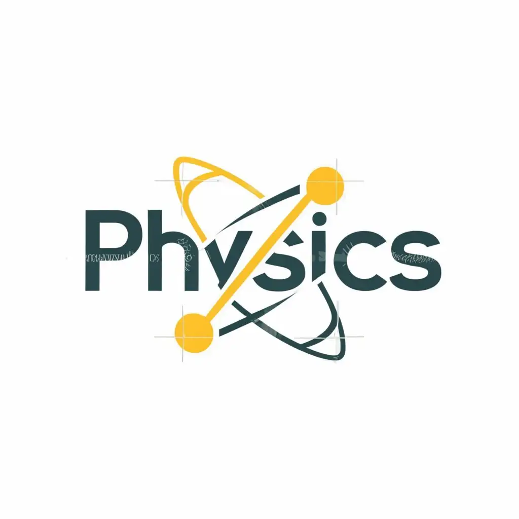 a logo design,with the text "Physics", main symbol:mass on spring,Minimalistic,be used in Education industry,clear background