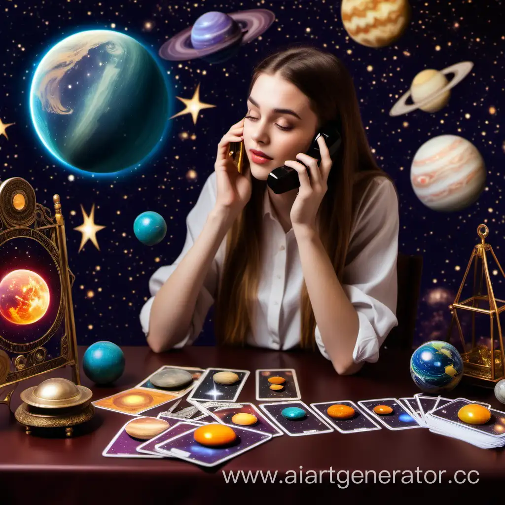 Teenage-Girl-Engaged-in-Cosmic-Conversation-with-Tarot-Cards
