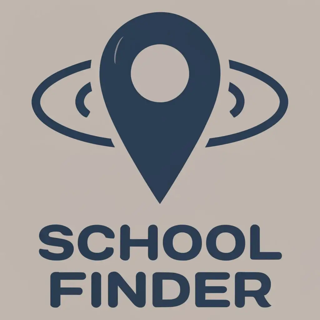 logo, GPS , School, with the text "School Finder", typography, be used in Education industry