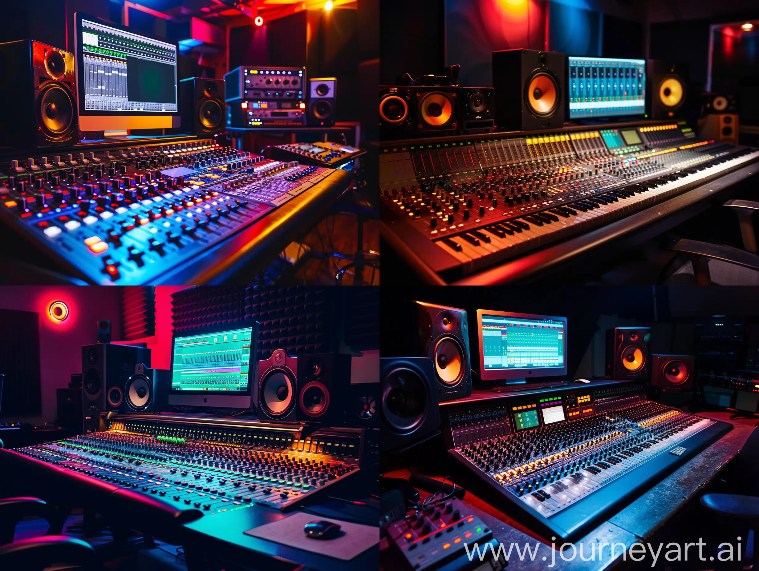 Vibrant-Mixing-Session-in-a-Professional-Recording-Studio