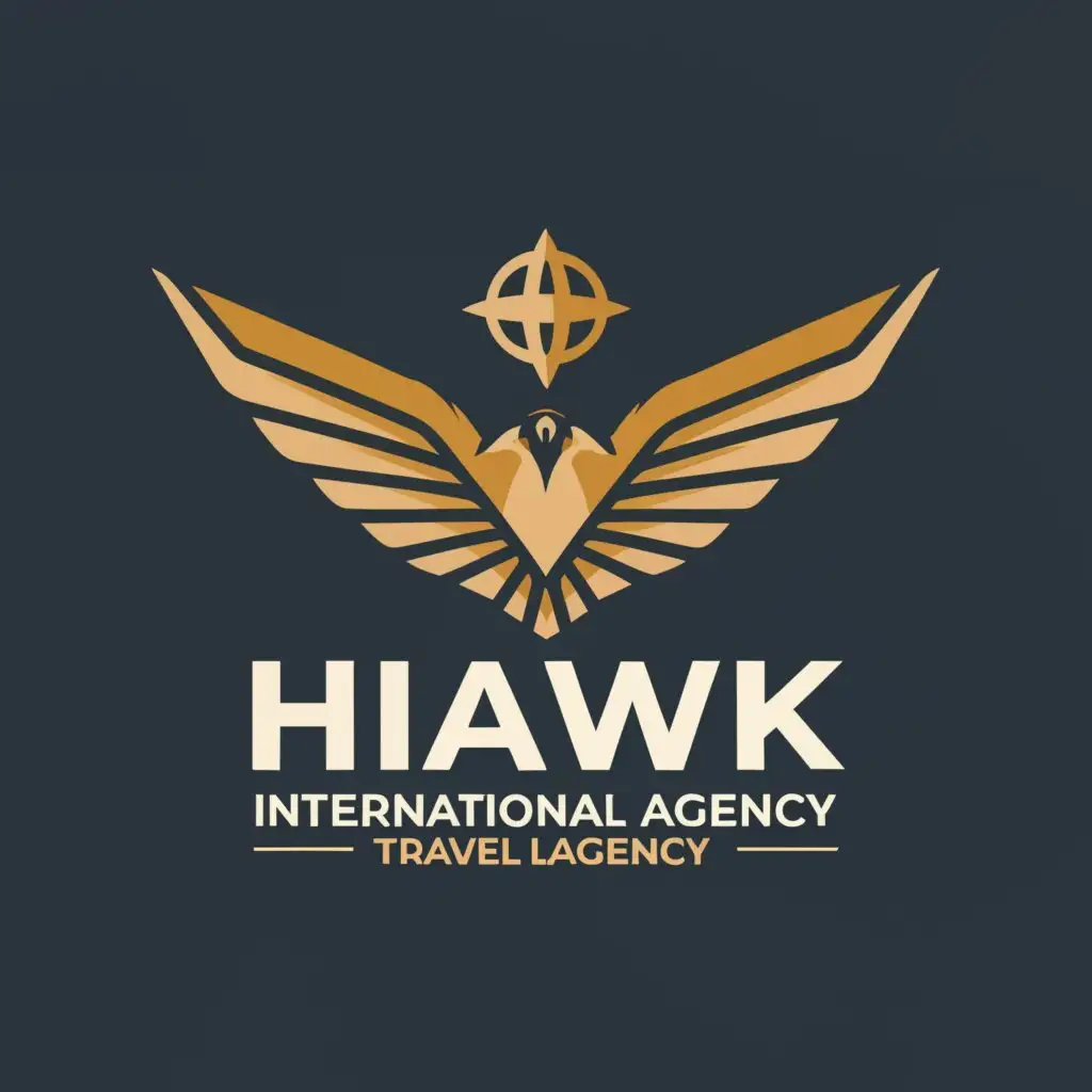 a logo design,with the text "Hawk International Travel Agency", main symbol:Hawk,complex,be used in Travel industry,clear background