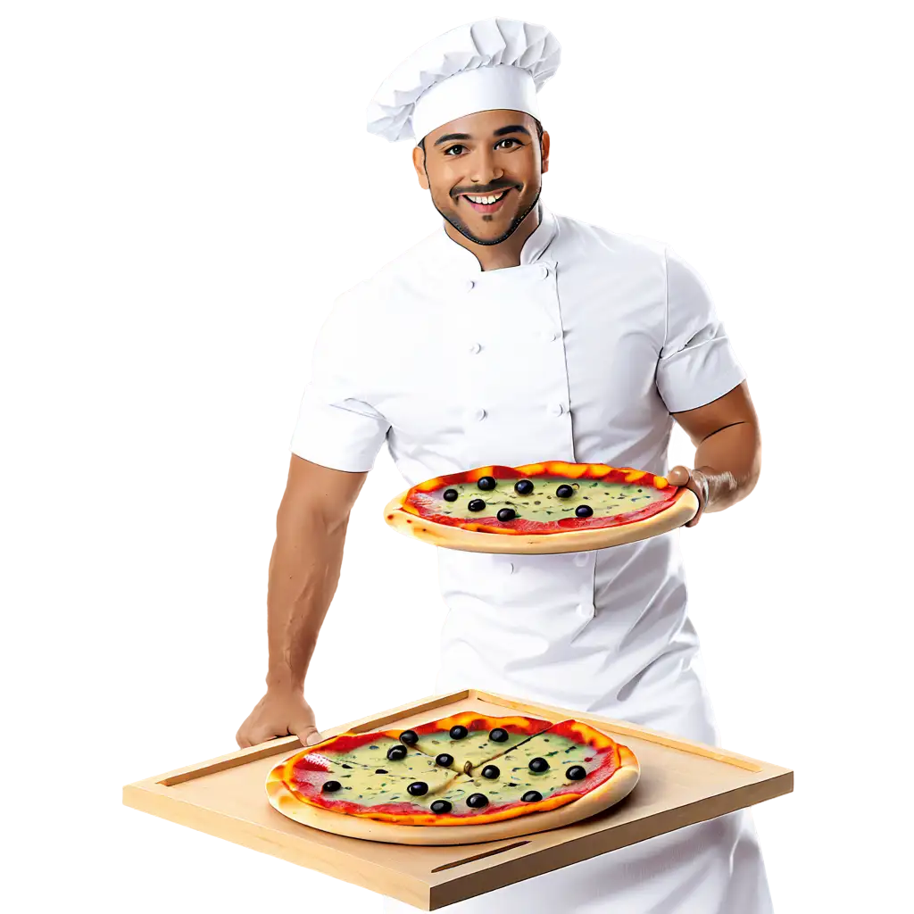 Male pizza chef