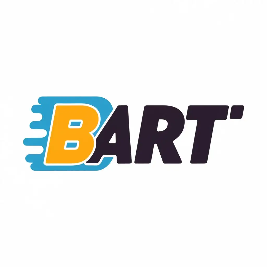 logo, BART, with the text "Bart", typography, be used in Technology industry