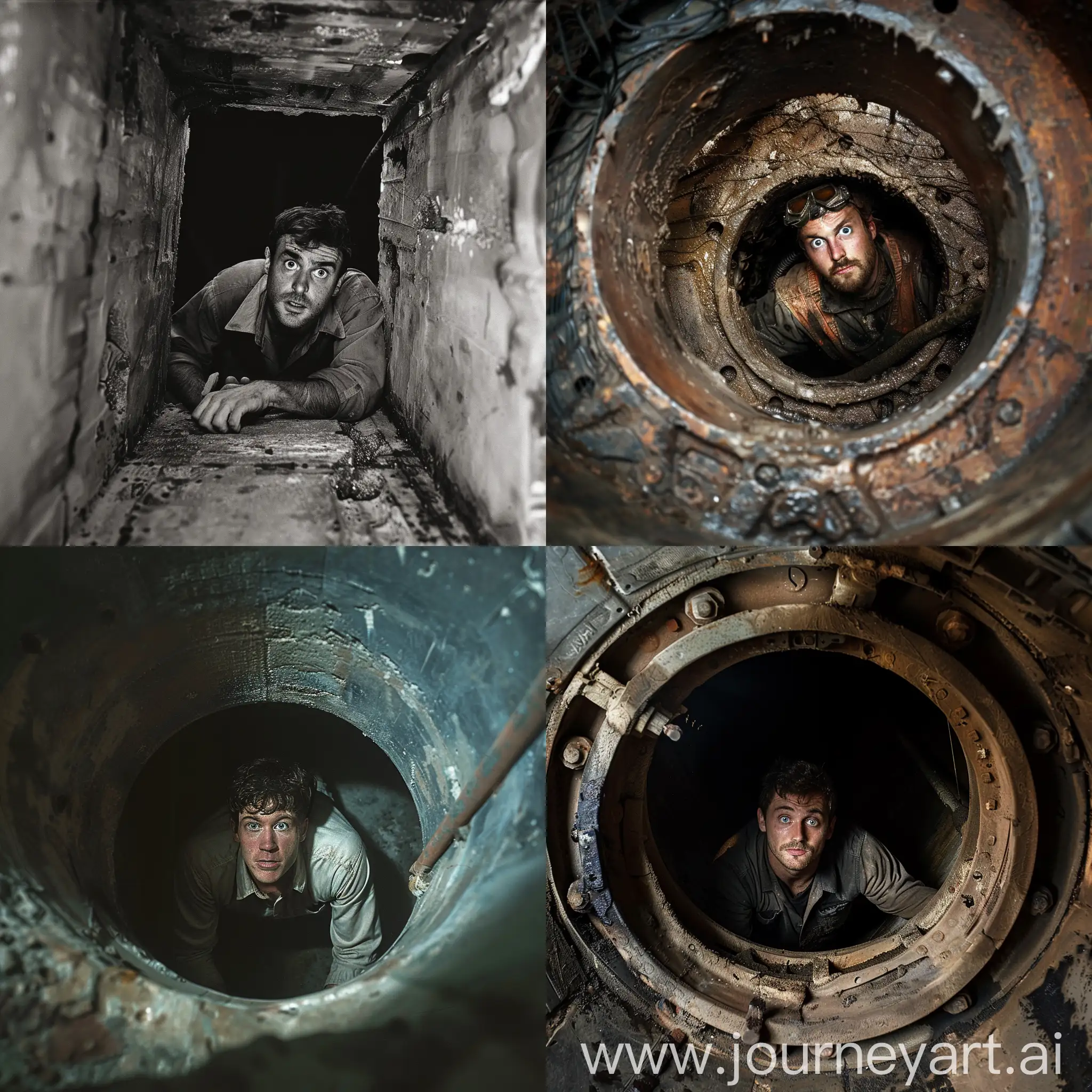 Charles Leclerc in a shaft