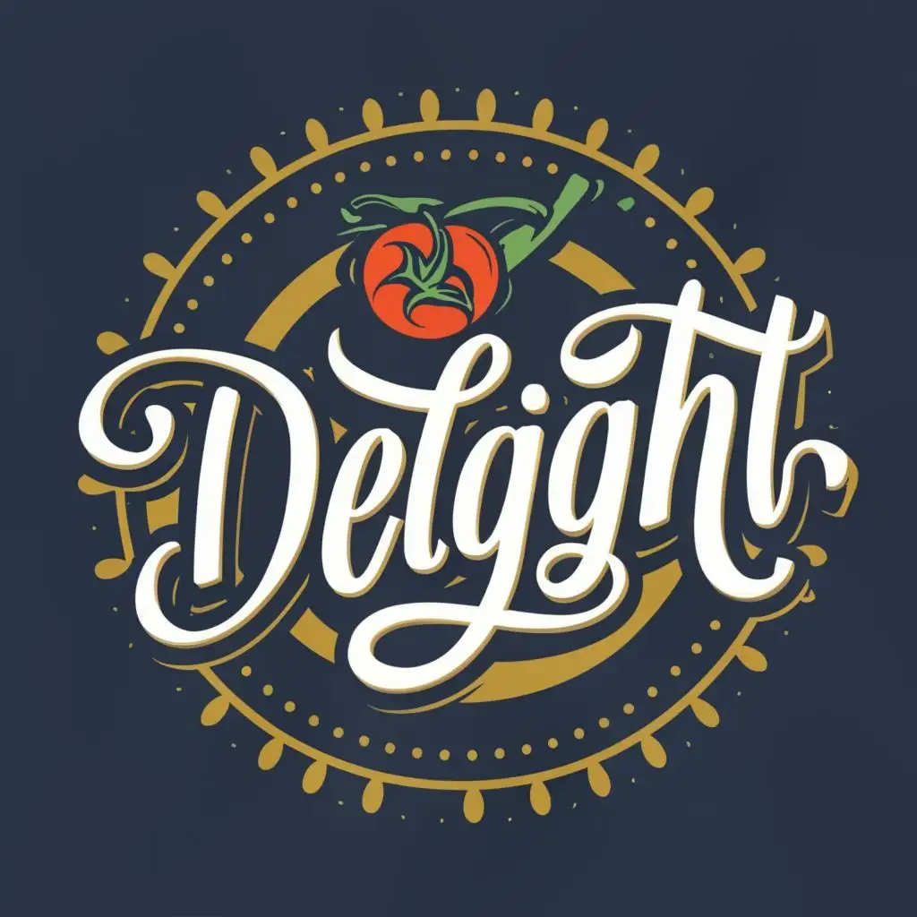 logo, European food, with the text "Delight", typography, be used in Restaurant industry