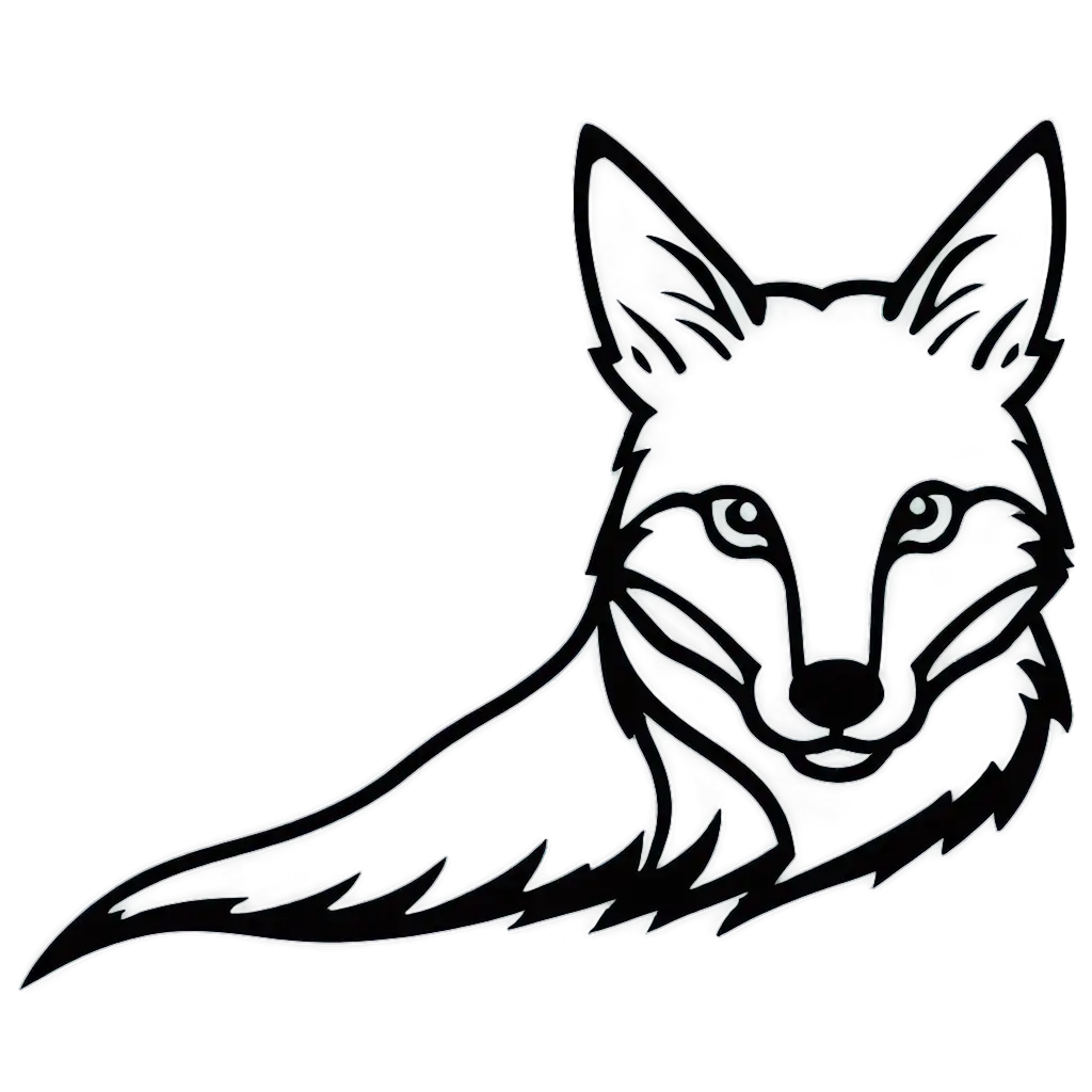 Detailed-Pencil-Drawing-of-a-Fox-Head-in-Black-and-White-PNG-Format