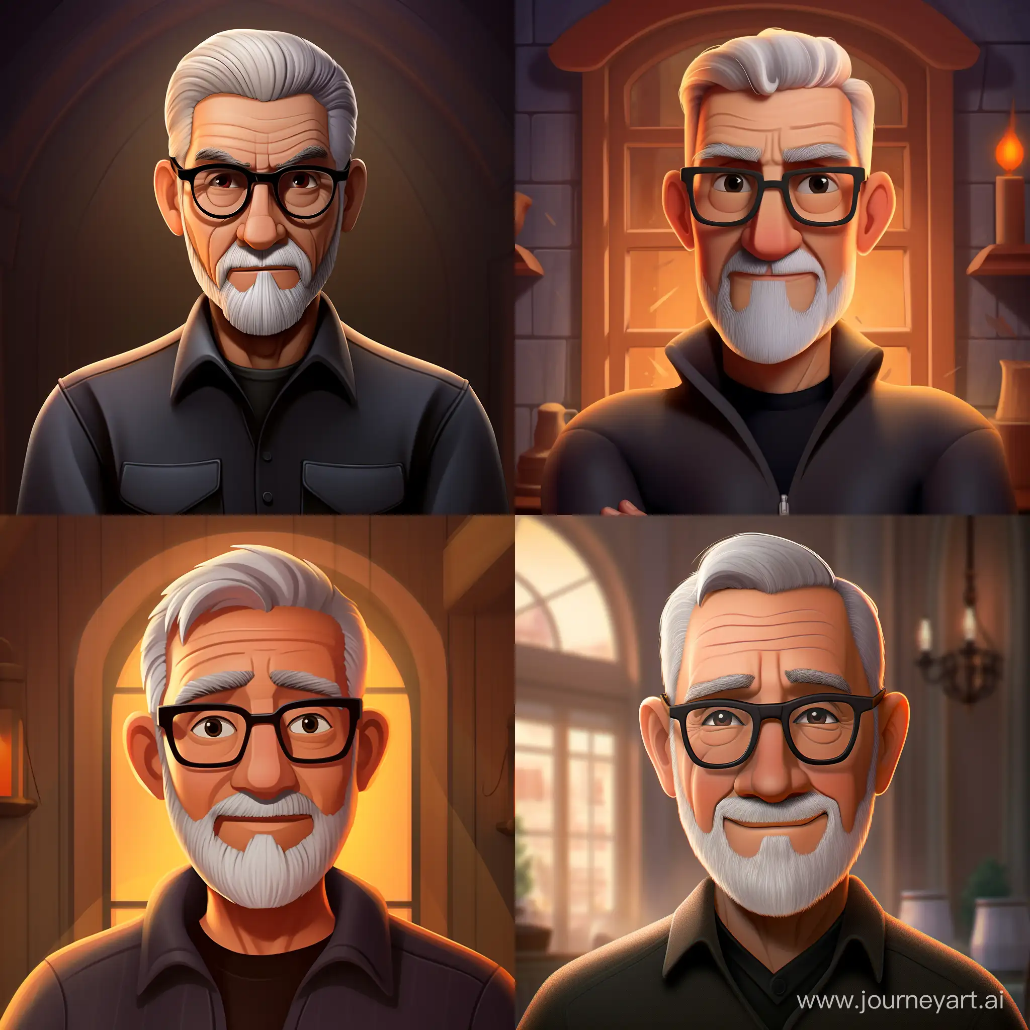 Serious-Senior-Man-with-Gray-Beard-and-Rectangular-Glasses