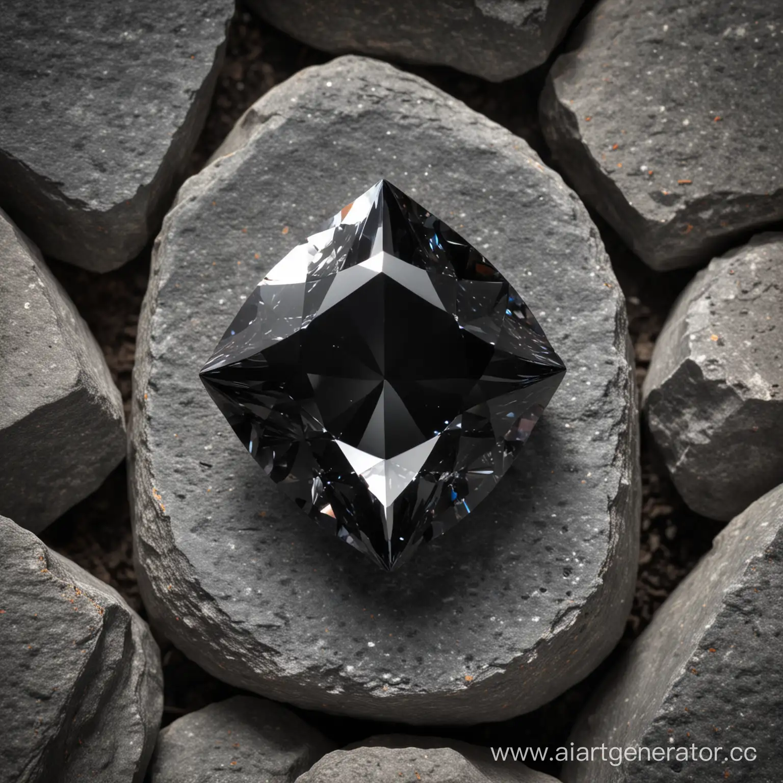 Mysterious-Black-Diamond-Emerges-from-Stone