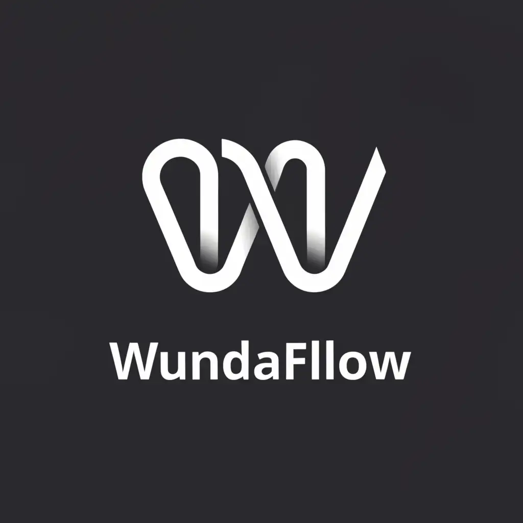 a logo design,with the text "wundaflow", main symbol:Obviously, ours would be a W

We're also looking for a good font that pairs with the logomark for the "wundaflow" text.,Moderate,clear background