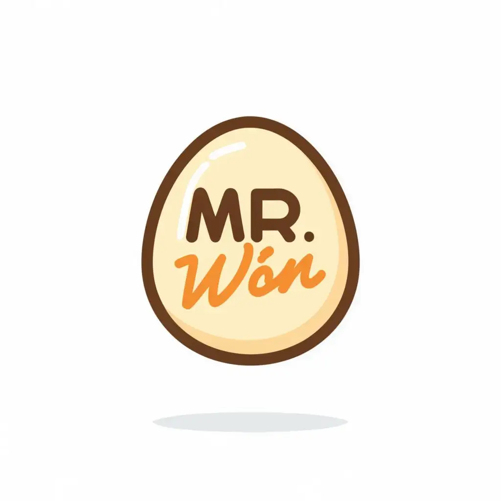 logo, Egg, with the text "Mr. Wắn", typography, be used in Restaurant industry